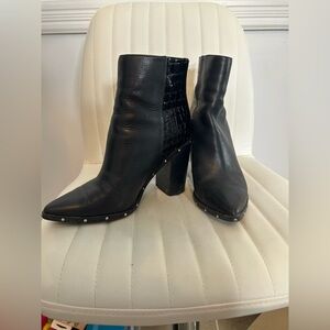 Aldo Black Ankle Boots with Studded Details